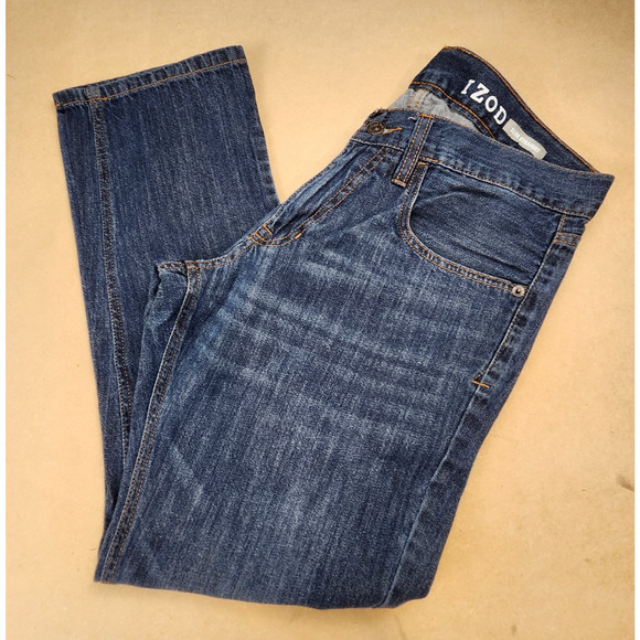 IZOD Men’s Slim Straight Fit Jeans 100% Cotton Medium Wash Size 32x30 - Picture 1 of 7